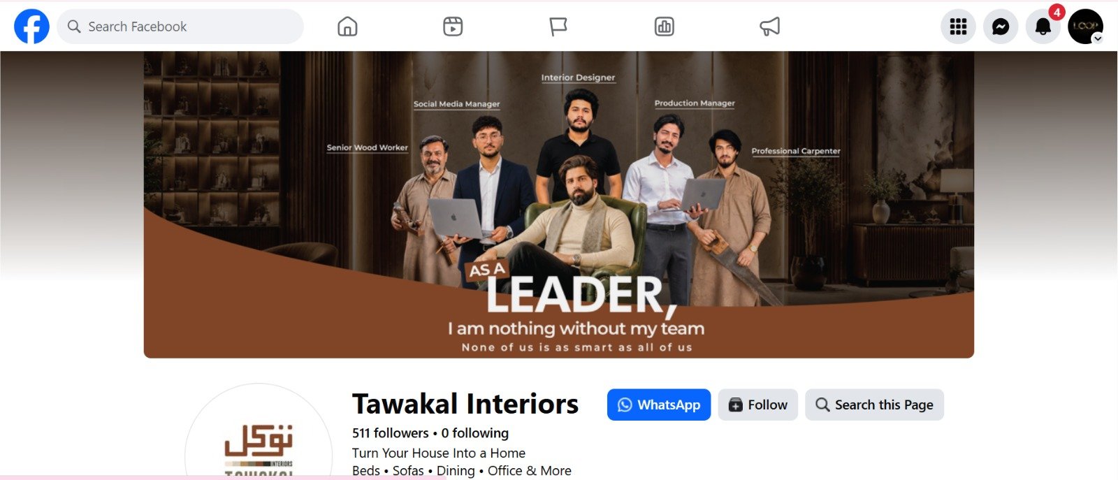 Complete modern interior room by Tawakal Interiors