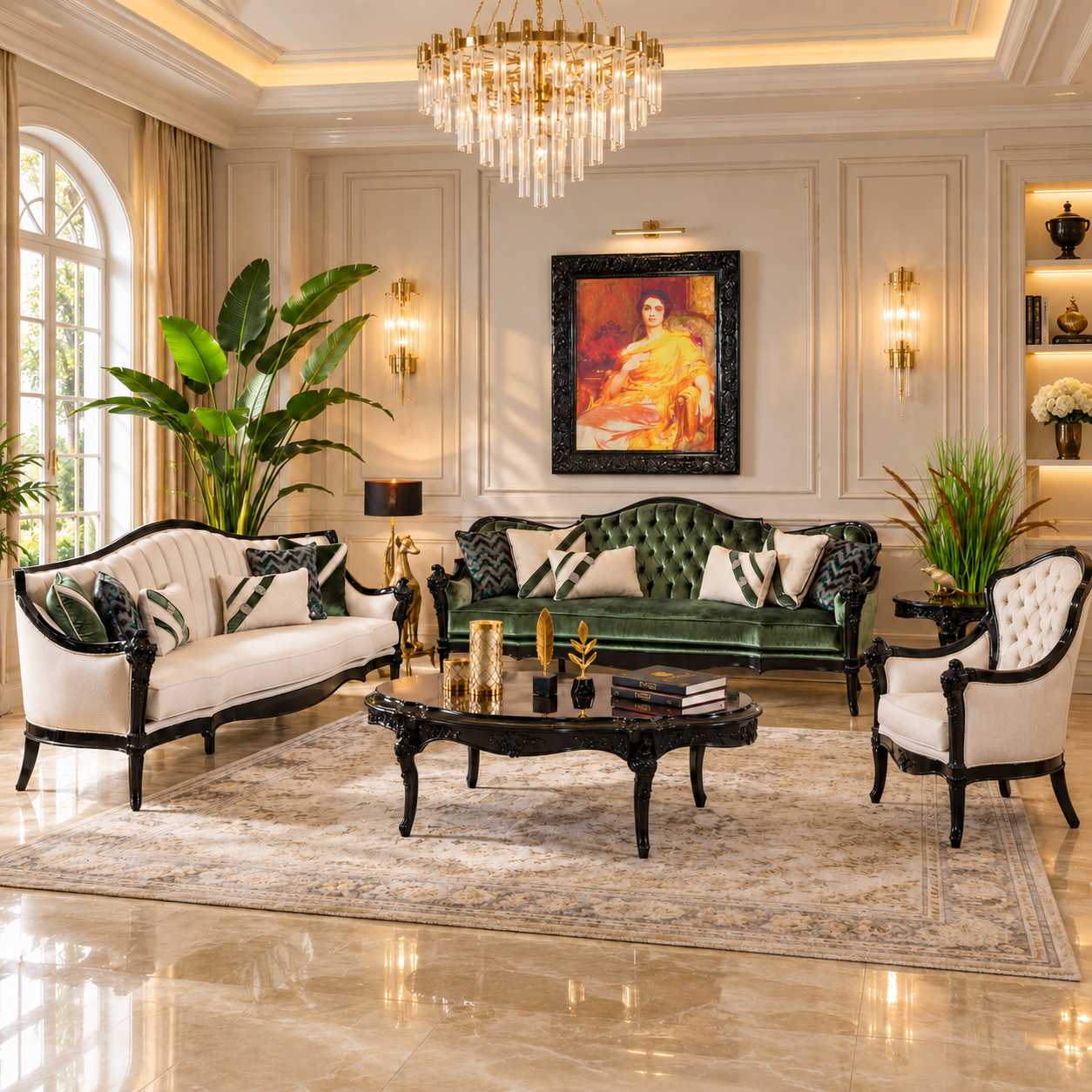 Vintage Crest Sofa Set product view